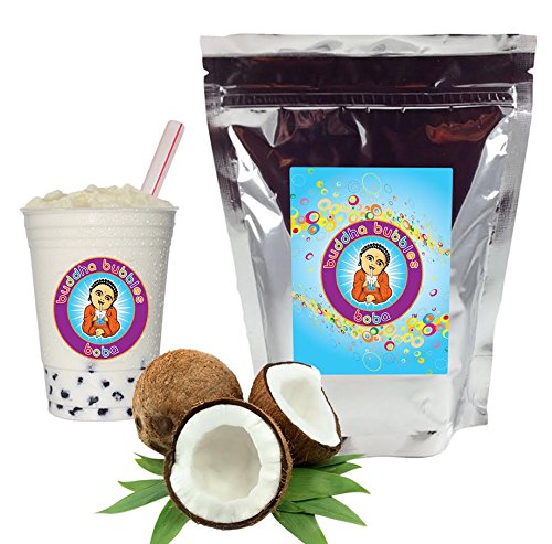Coconut Boba / Bubble Tea Drink Mix Powder By Buddha Bubbles Boba 10 Ounces (283 Grams)