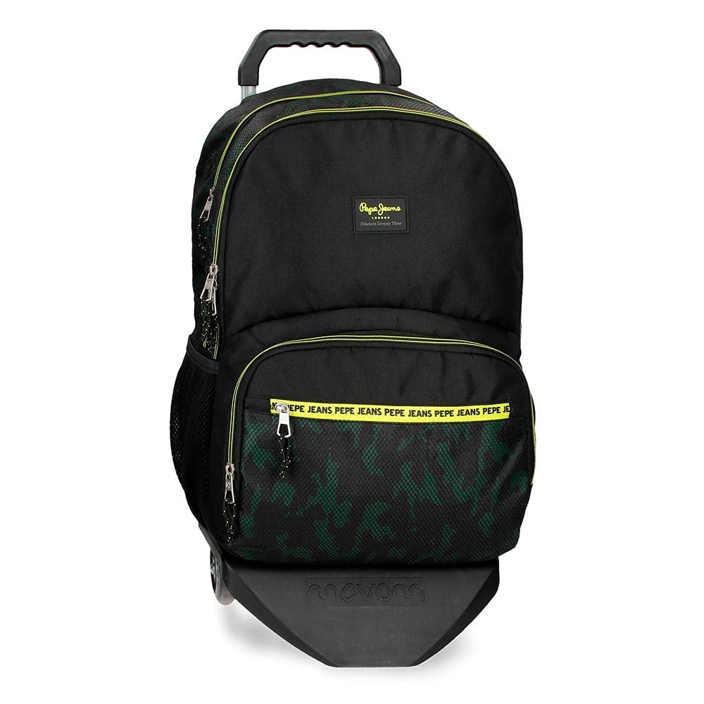 Pepe Jeans Milton Mochila Escolar Doble Compartimento Con Carro