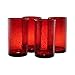 ARTLAND Iris Hiball Glass, Set Of 4, 17 oz, Ruby