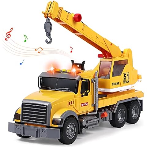 Tacobear Kranwagen Spielzeug Großer Kranfahrzeug LKW Lastwagen 1:16 Abschlepper Spielzeug mit Sound und Licht Fahrzeuge Spielzeug Geschenk für Kinder Jungen 3 4 5 6 7 8 Jahre Cover