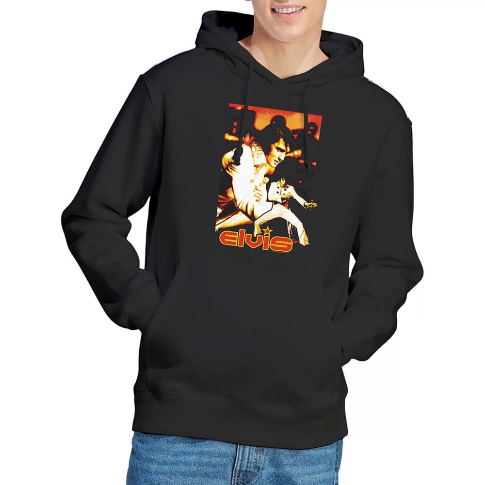 Elvis Presley Men's Showman Hoodie Black - L