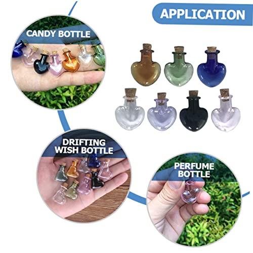 Bouteilles verre miniatures design cœur et liège de qualité supérieure - 5