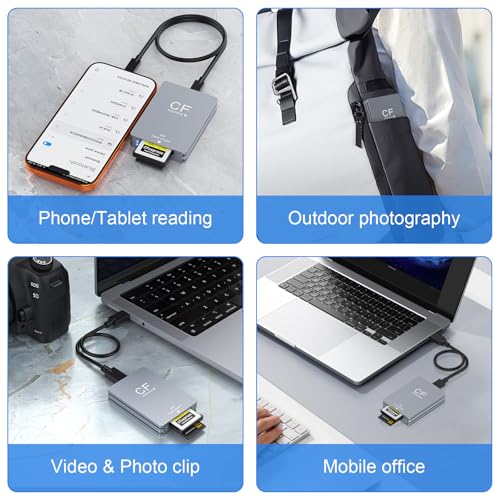 CFexpress Type B and SD Dual-Slot Memory Card Reader,