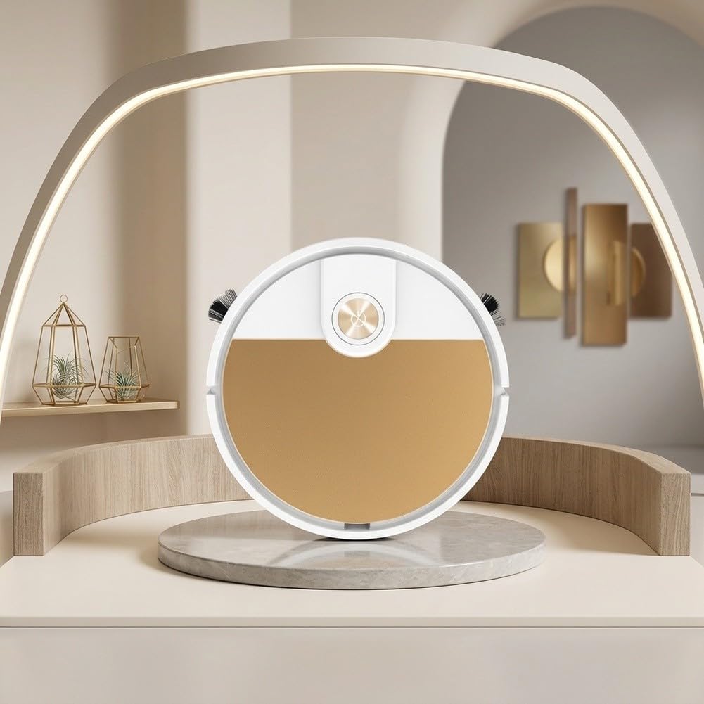 Robot automático para aspiradora, trapeador de barrido 3 en 1, para el hogar, evitar obstáculos, color blanco