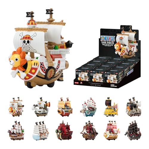 POP MART One Piece - The Grand Line Series Vehicles Blind Box Figures Collectible Toys Home Decorations Holiday Birthday Gifts for Boys Whole Set