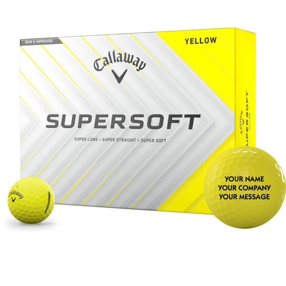 Callaway Golf Supersoft Yellow Personalized Golf Balls - 2025 Model