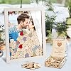 Livre D'Or Mariage En Bois Creawoo - 95 Cœurs à Signer - Cadre Photo Personnalisable - Décoration Rustique Blanche