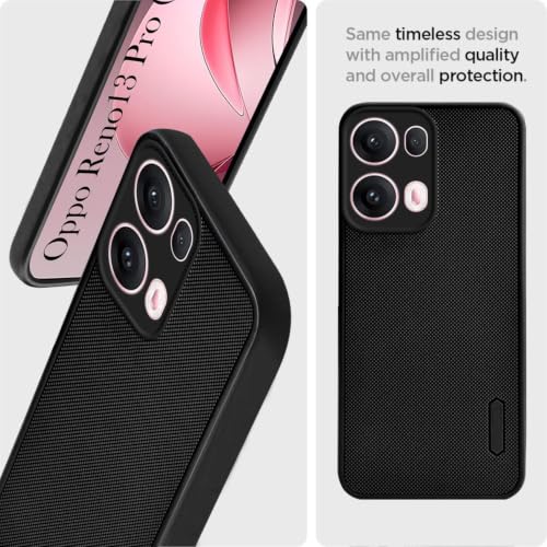 Image of Jkobi Back Cover Case for Oppo Reno13 Pro 5G | Oppo Reno 13 Pro 5G (Textured Grip Design | Camera Protetion | Slim and Light Weight | Soft Touch and Feel | Black)