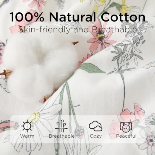 Image of Duomiaomiao 2.5 TOG Baby Sleep Sack 100% Cotton Winter Long Sleeve Baby Wearable Blanket, Super Warm Quilted Comfy Toddler Sleeping Sack