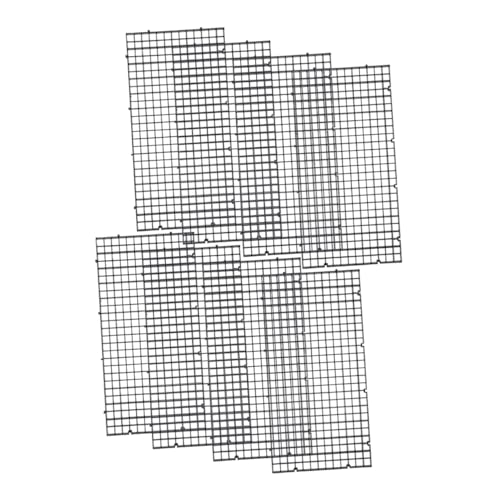 HAPINARY 8個 ネット 水槽仕切りトレイ 池 水族館 戦車 水槽用エアバルブコネクタ ウォーターポンプ 水槽分離 黒い卵の箱 調整可能な フィッシュセパレーター ボード Black