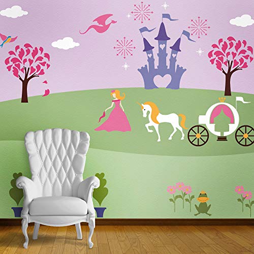 My Wonderful Walls Princess Theme Wall Stencils For Girls Princess Room #TOP26
