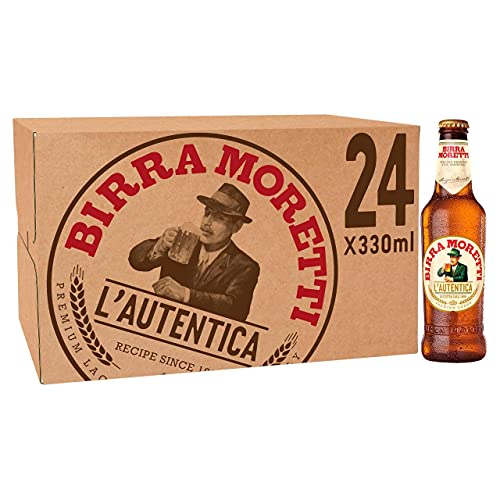Birra Moretti - Premium Italian Lager Beer - 24 x 330 ml - 4.6% ABV