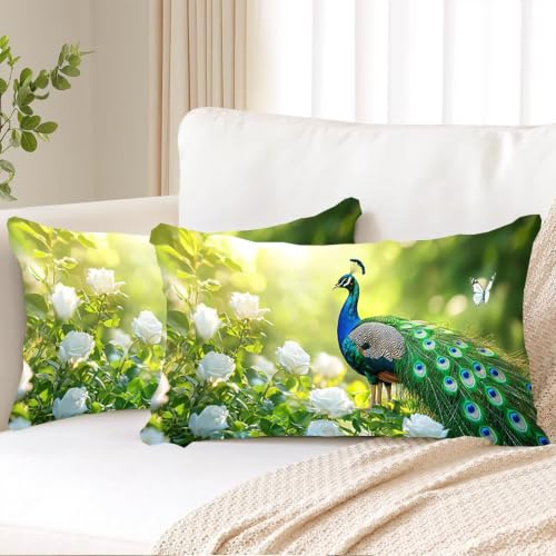 Coussin de luxe effet lin taie décorative 40x60 cm haut de gamme - 3