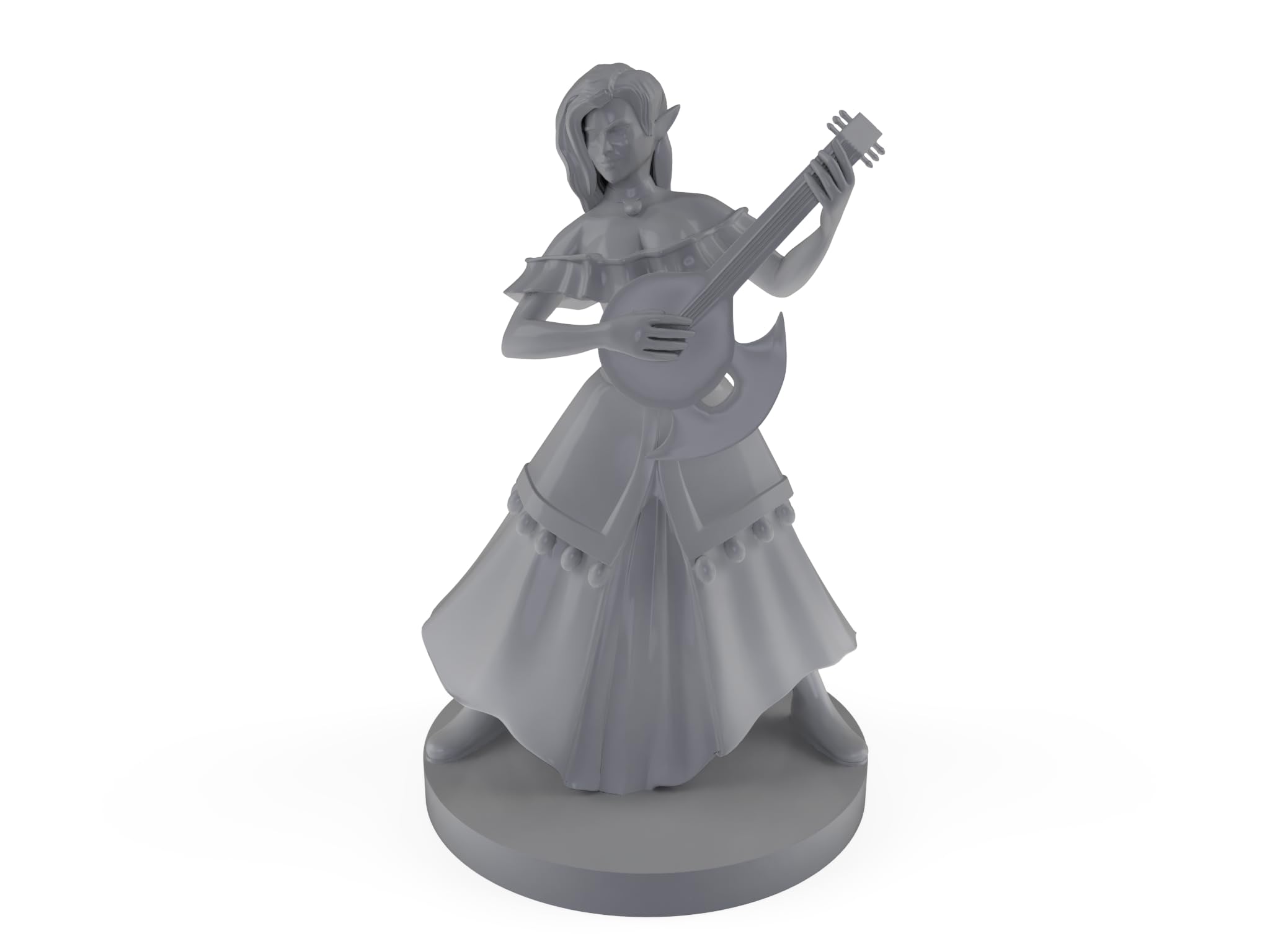 Elven Female Bard 2 Tabletop DND Gaming Miniature