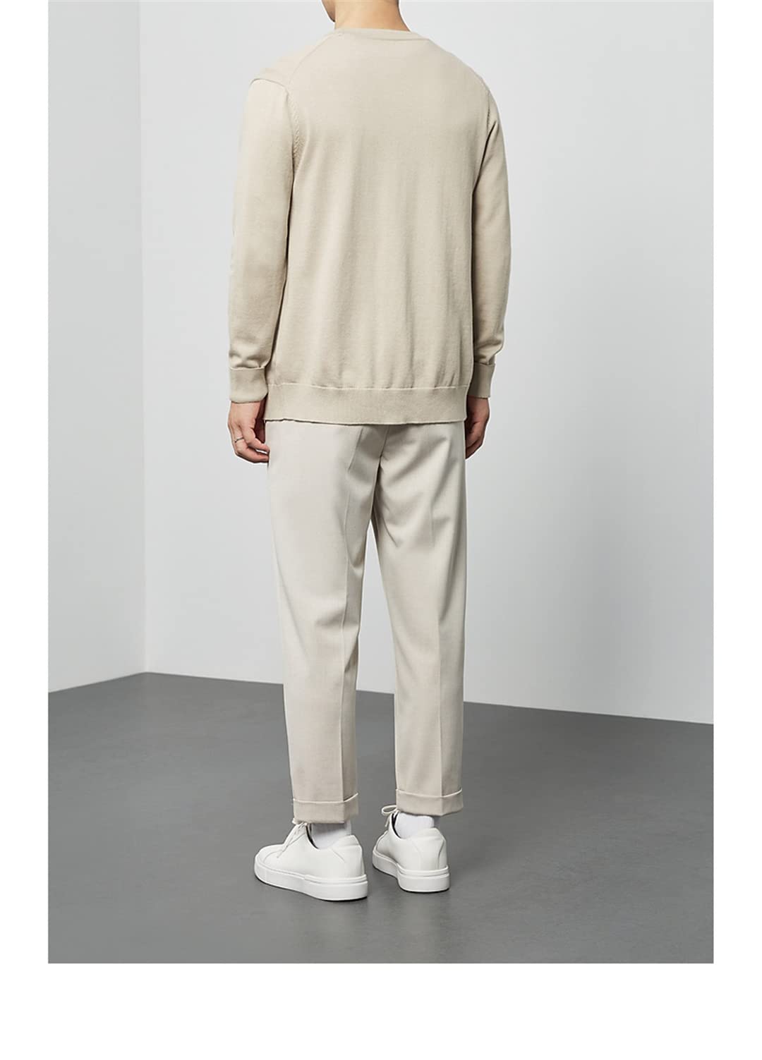 Zadaos Cárdigan Hombre Otoño Color Sólido Punto Cardigan Algodón Casual Botón Cardigan Suéter, gris, XXL