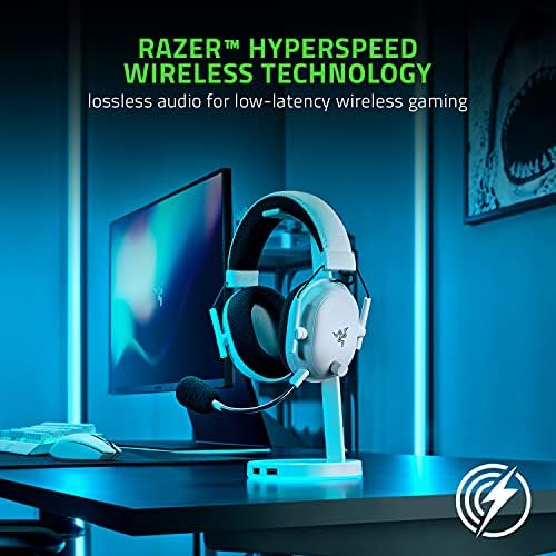 Razer BlackShark V2 Pro - Wireless Premium Esports Gaming Headset (Wireless Headphones with 50mm Drivers, Noise Cancellation for PC, Mac, PS4, Xbox One & Switch) White