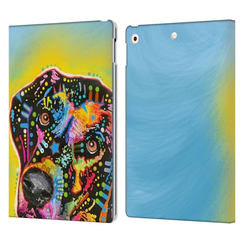 Étui iPad 10.2 anti-rayures motif Labrador Dean Russo en cuir