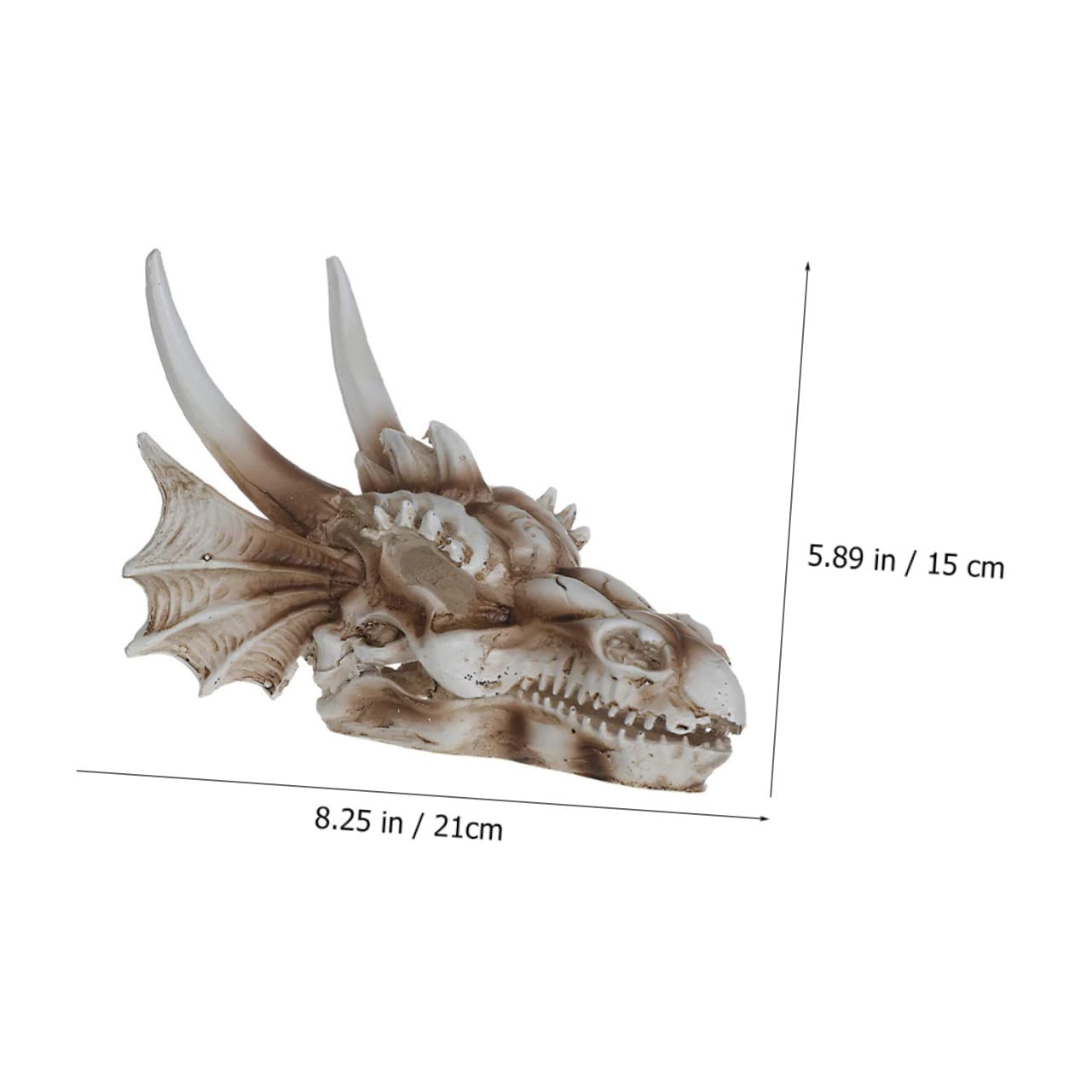 BESPORTBLE Décoration De Crâne De Dinosaure Résine pour Aquarium Accessoire De Paysage Naturel pour Réservoir Eau Et Terrarium Décoratif Et Durable pour Poissons Et Reptiles