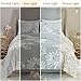 Madison Park King Duvet Cover Set - Floral Chenille Tufted Cotton King Bedding Cover with Shams, Veronica, Grey/White 3 Piece
