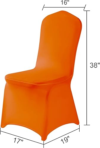 Vista 51 de Funda de elastano para silla, 12 unidades, fundas para silla, fundas para sillas de sala de estar, funda extraíble lavable y elástica para silla