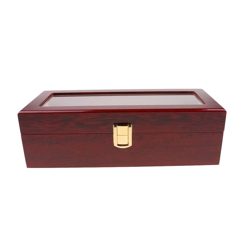 Ankexin 5 Slots Display Watch Boxes Wood Watch Storage Boxes for Case With Lock New Wooden Watch Gift Jewelry Box