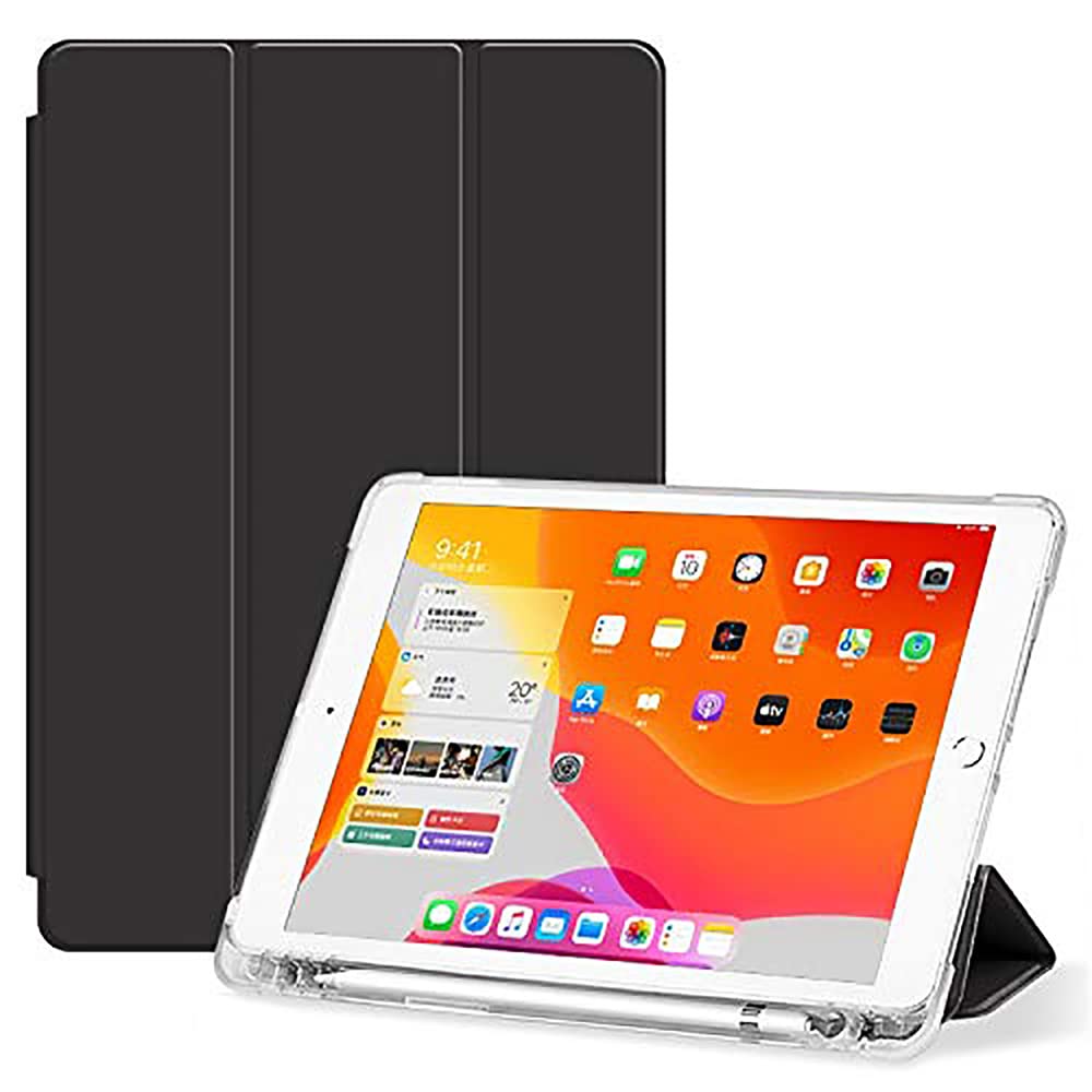 Caseelo [ Translucent Soft Air-Cushioned Back ] Smart Flip Cover for iPad Air 2 / Air 1 – 9.7 inch [ iPad Air 2 & Air 1 Gen ] A1474 A1475 A1476 A1566 A1567 Trifold [ Pencil Holder Case ] - Black (B09TPBKVVW) Amazon Price History, Amazon Price Tracker