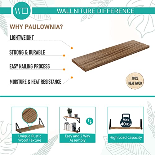 Wallniture LGO005 Ponza Wood Floating Shelves thumb #6
