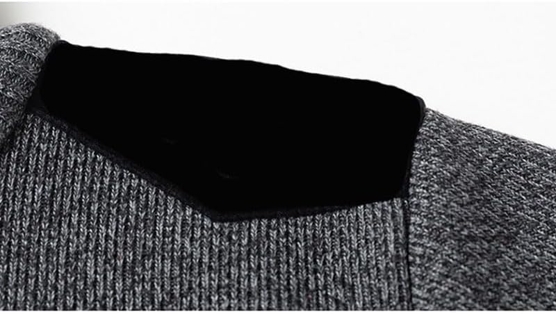 Stand Collar Half Zipper Sweater Pullover Jacket Men's Casual Knit Sweaters Gray