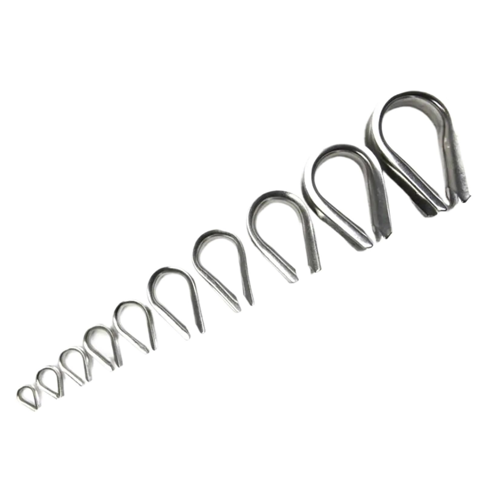 100 pezzi M2 M3 M4 M5 M6 M8 304 ditali anello morsetto cavo ditale zincato for fili in acciaio inossidabile corda Per Funi Metalliche(M8)
