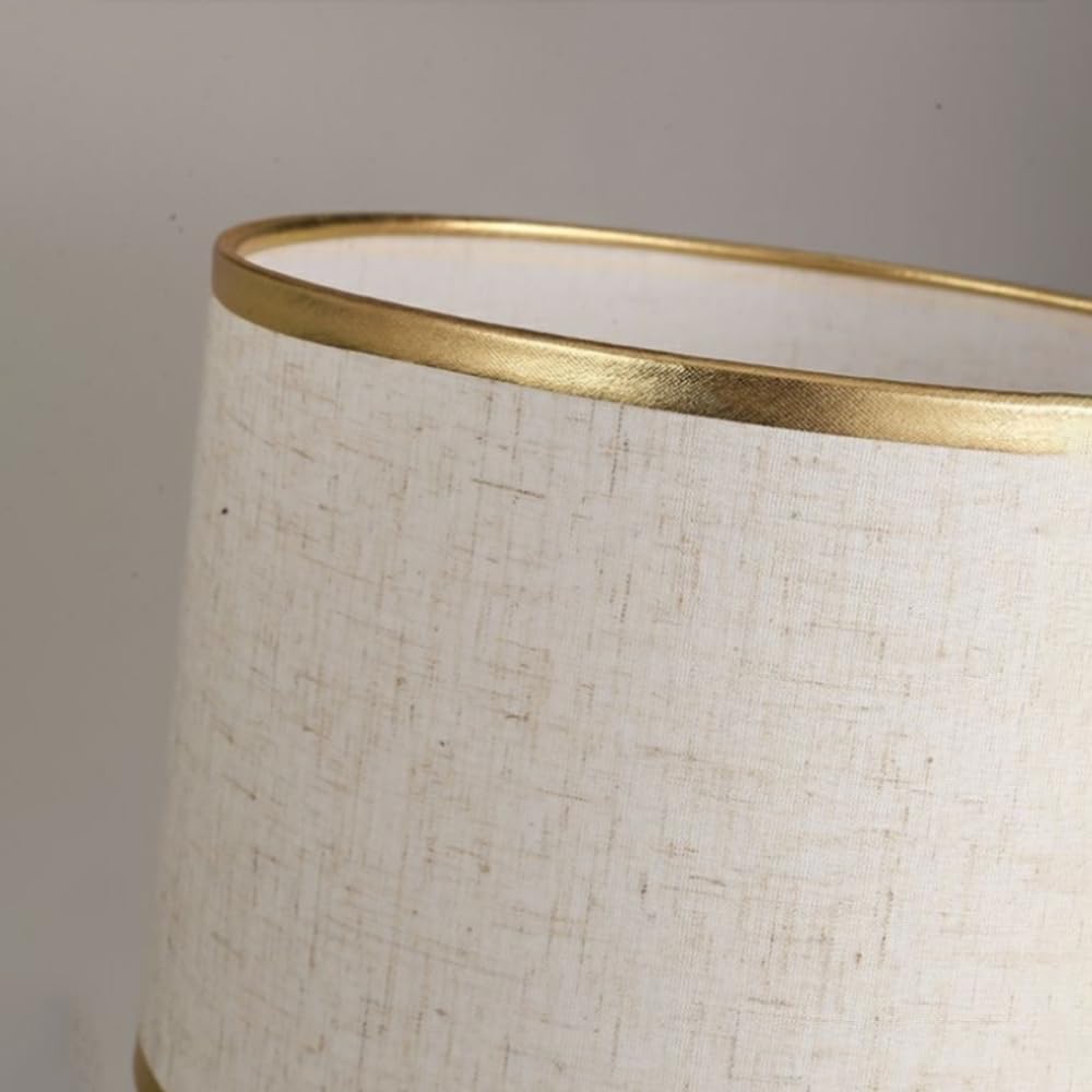 XINYASEE Lámpara de mesa de interior, lámpara de noche, portalámparas E27, adecuada para lámpara decorativa de interior/sala de estar o dormitorio, diámetro 25 cm, altura 34,5 cm (Lino)