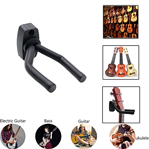 Lixiongbao Guitar Wall Mount Hanger Hook Holder Stand Guitar Hangers Hooks Rack Display With Screws For Electric Acoustic And Bass Guitars Ukulele (Black) #TOP1