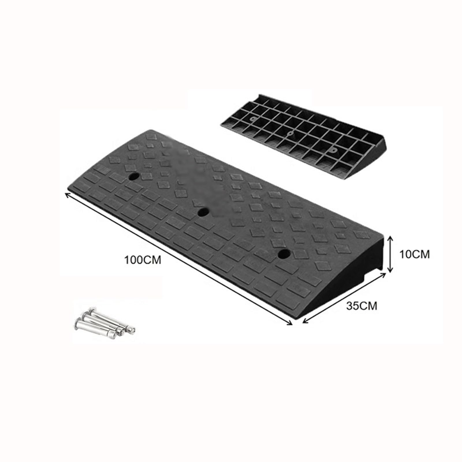 Alfombrilla de pendiente para escalera, para el hogar, escalera, pendiente, triángulo, umbral, rampa auxiliar extraíble (11 cm)