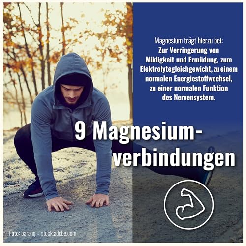 Magnesium Komplex Hochdosiert 400mg - [300x Kapseln - 9 Magn Verbindungen] – Magnesiumkomplex - Magnesium Hochdosiert Kapseln – Complex Mit Vitamin B – Magnesiumoxid, Magnesiumbisglycinat