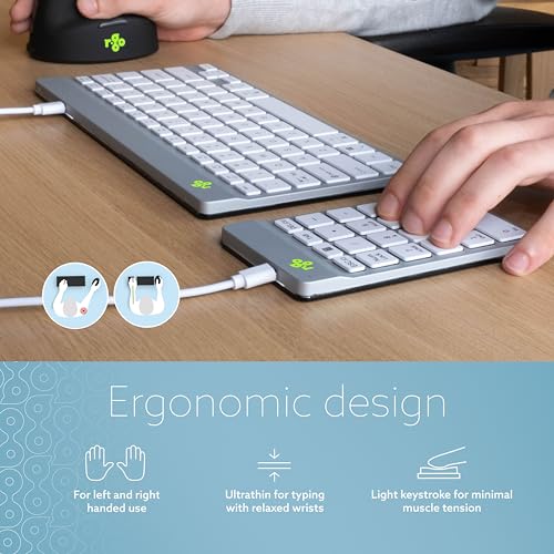 Teclado numérico R-Go Tools con cable blanco para introducir datos de forma cómoda 3