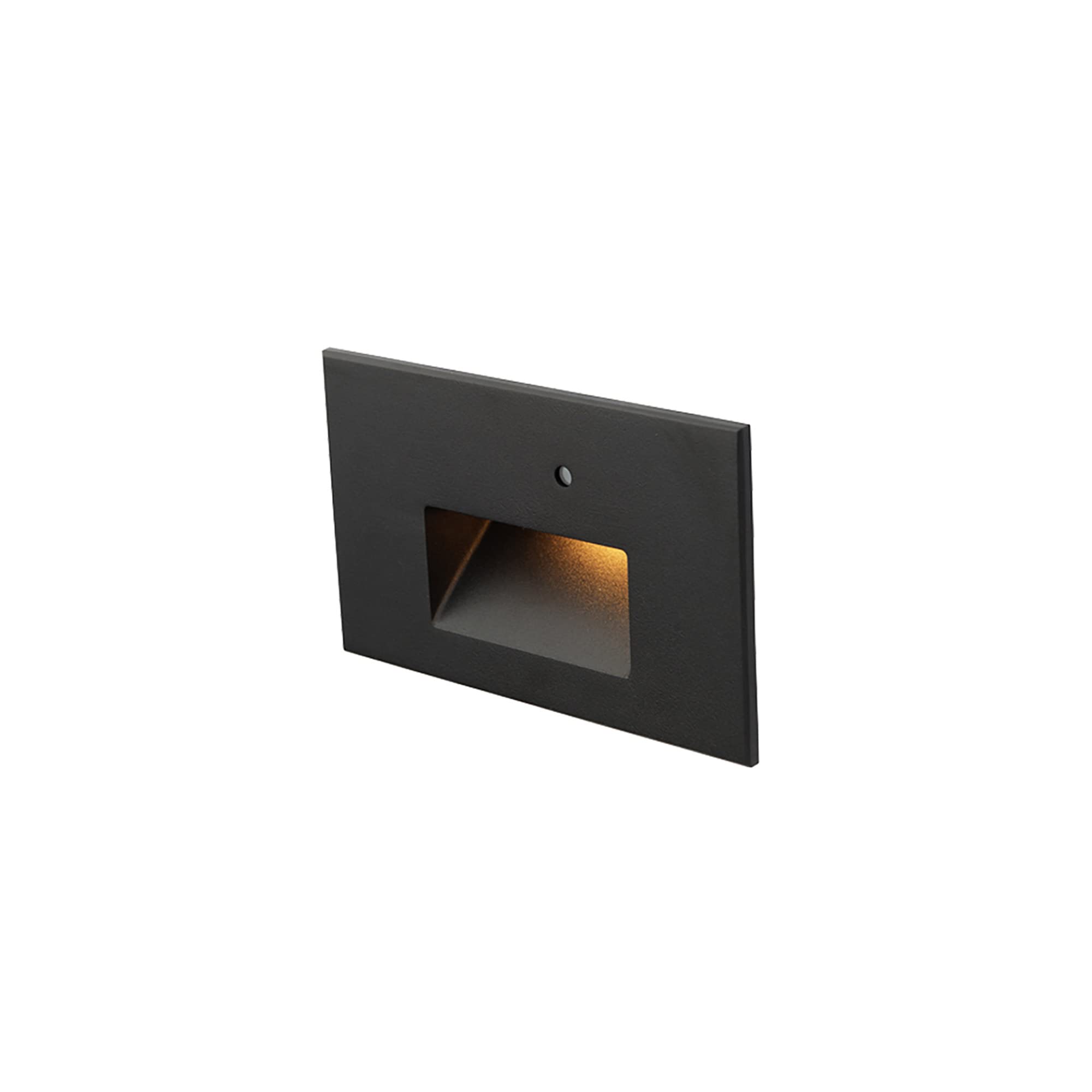 WAC Landscape Lighting, LEDme 120V LED Horizontal Indoor and Outdoor Step and Wall Light with Daylight Photocell Sensor 2700K Built-in LED in Black