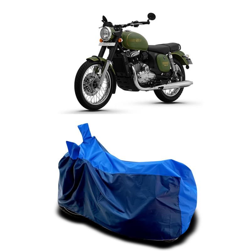 Image of DUFFEL-Two Wheeler Bike Body Cover Compatible for Jawa Forty Two New Bs6 Heat Protectio /UV-Rays /Birds Dropping /DustProof /Waterproof All Variants [Nevay Blue]