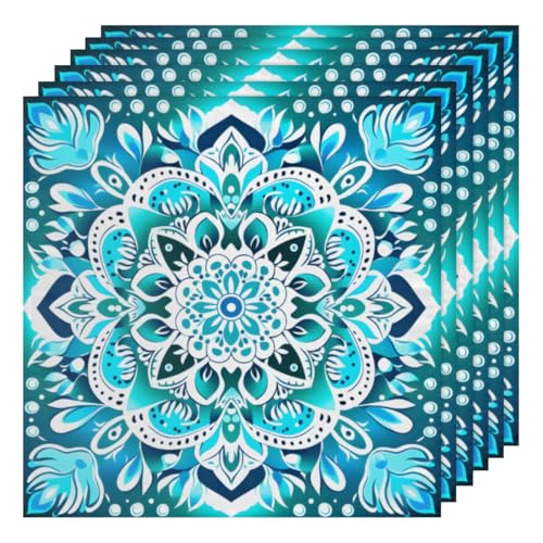 Servilletas de tela Mandala set de 6 50.5x50.5 cm miniatura 1