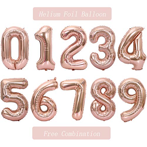 Image of Rose Gold Number 1 Balloon, 40 Inch