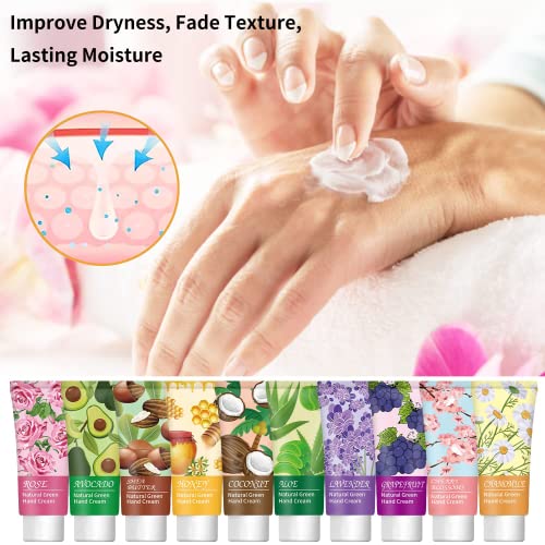 12 Pack Hand Cream Gift Sets For Women And Girls,Moisturizing Hand Care Plant Fragrance Lotion Cream For Dry Cracked Hands,Bulk Mini Hand Lotion Gift Set With Natural Aloe,Shea Butter And Vitamin E For Women,Gift Sets For Bridesmaid Nurse Doctors Teacher Workers #TOP2