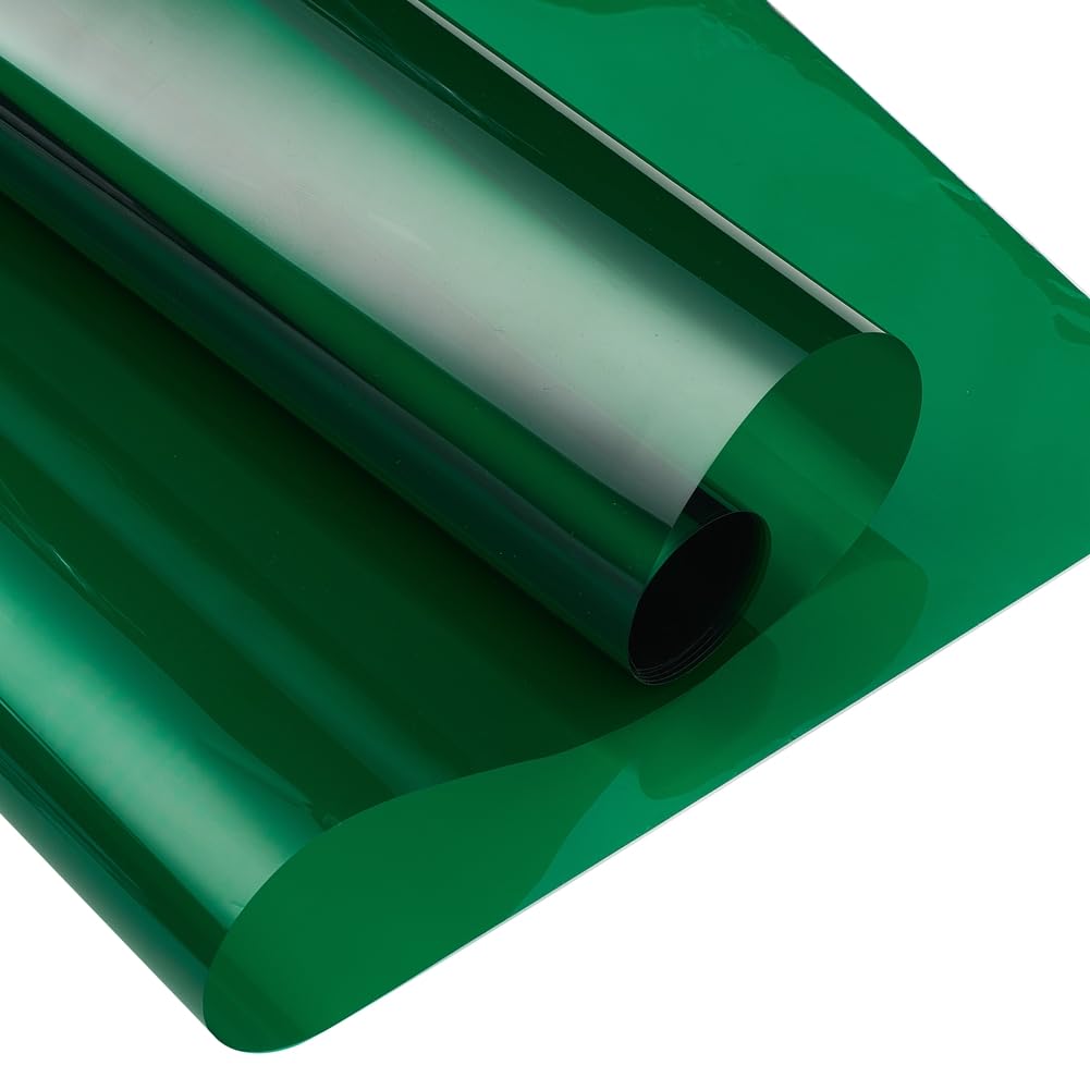 2x stuks raamfolie zonwerend transparant-blauw 50 cm x 2 meter zelfklevend - zonwerende