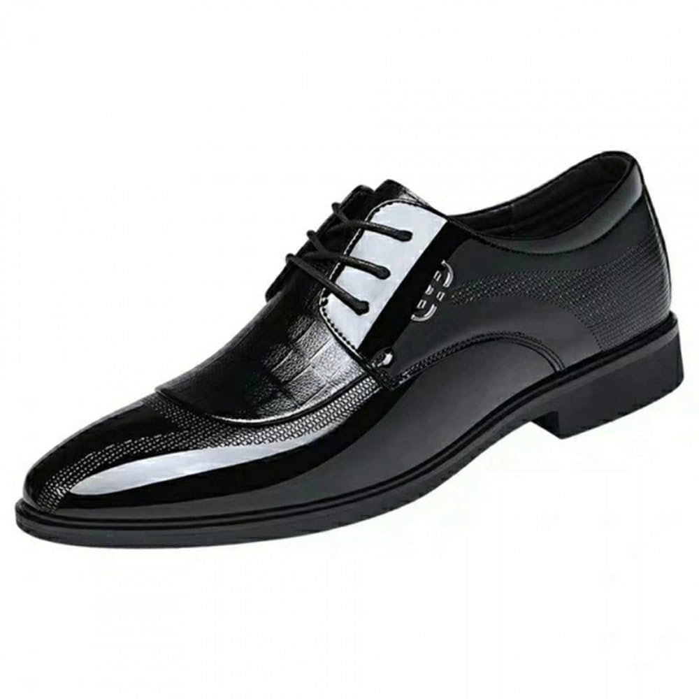 Mens Lightweight Dress Shoes Walking Formal Pointed Toe Summer Lace Up Wedding and Party Oxford Shoes