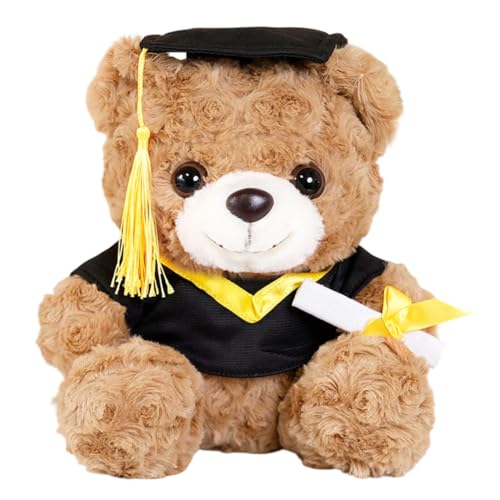 GVMJHYK Boneca de formatura de pelúcia, graduação de pelúcia, boneca PE-luta com diploma e chapéu, 25 cm