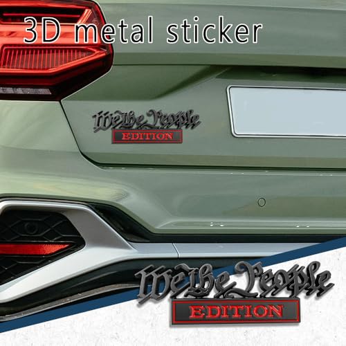 Image of We The People Edition Emblems, Car Exterior Emblems Badge 3D Sticker Decal, 3D Fender Badge Decal, 3D Fender Badge Decal Car Truck Replacement, Fit for All Cars