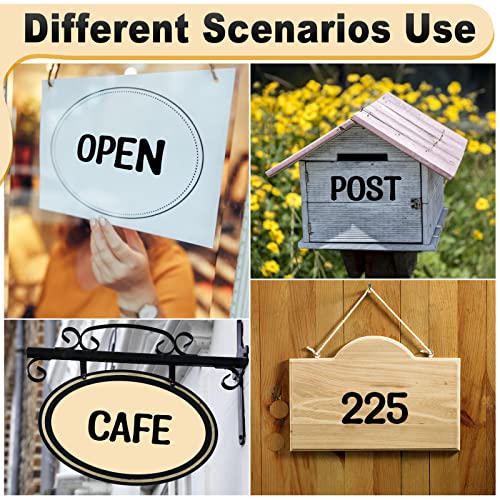 Image of 15 Sheets Letter Stickers, 1890 Alphabets Stickers Self-Adhesive Sticker Letters, Black Vinyl Letter Stickers, Mailbox Numbers Sticker DIY Crafts Art Making for Signs Window Addresses Cars Business