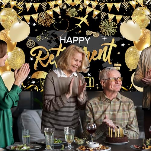 Mocsicka Retirement Party Decorations Backdrop for Men 6x3.6ft - image 5