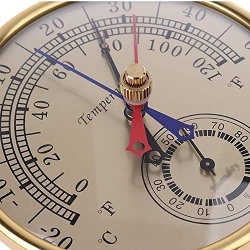 Traditional Barometer,Traditional Weather Station, 5.0" Indoor Outdoor Home Pool Temperature Hygrometer, Weather Station Without Battery, for The Household Decorative