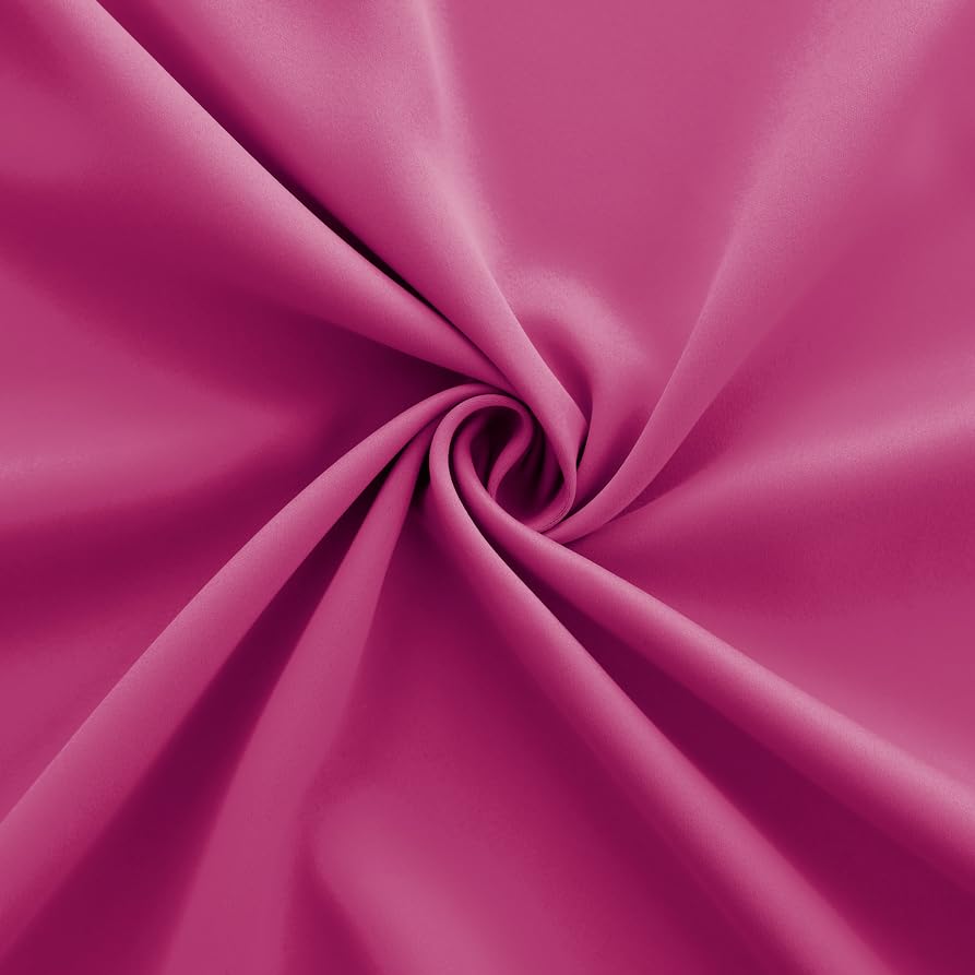 Image of KOUFALL 52x96 Inches Long Hot Pink Blackout Curtains for Bedroom
