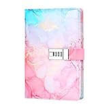 GIUPLFDTGA5 コードダイアリーセット ノート 女の子へのギフト 5点セット ペンケースと羽根ブックマーク付き [カラフルな星空ボックス入り] (ピンク)