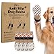 PICK FOR LIFE 4 Stück Hundesocken Pfotenschutz Anti-Rutsch, Hundestoppersocken mit Klettverschluss für Hartholzböden im Innenbereich, Socken für kleine, mittlere und große Hunde
