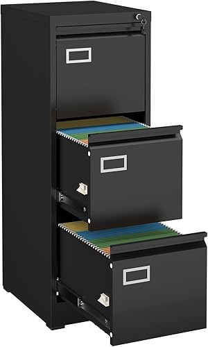 Miniatura 29 de LUCYPAL Archivador de 2 cajones con cerradura, archivadores verticales de metal para oficina en casa, gabinete de almacenamiento debajo